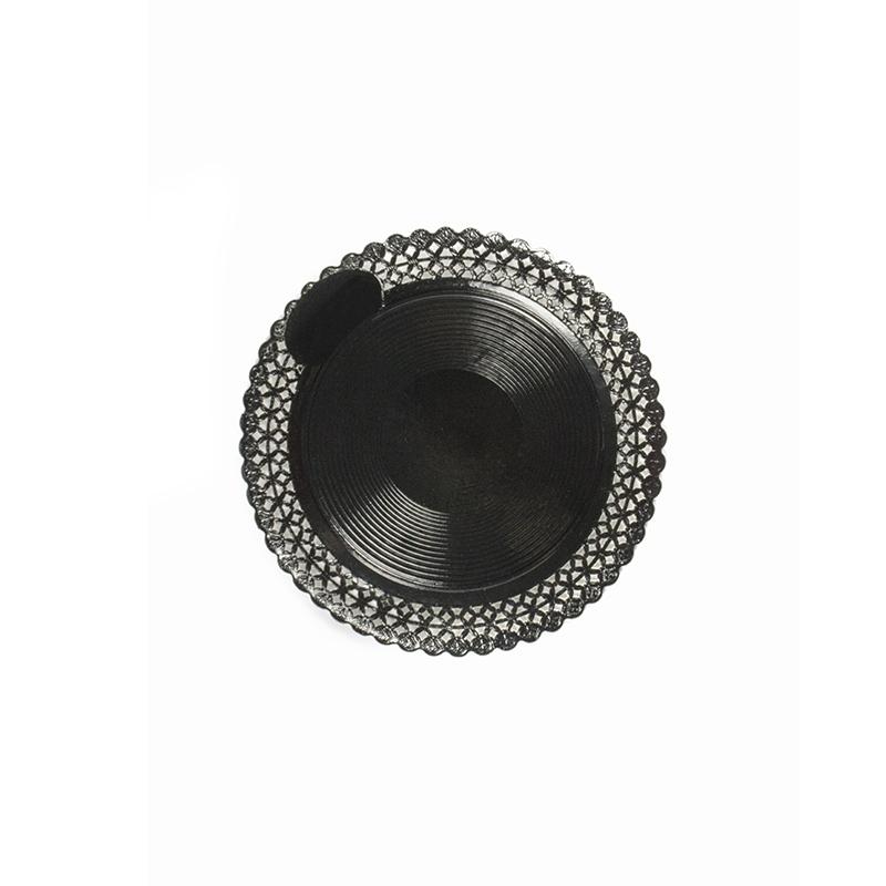 Platos Zeus de Anónimo Negro 25 cm. (100 u.)