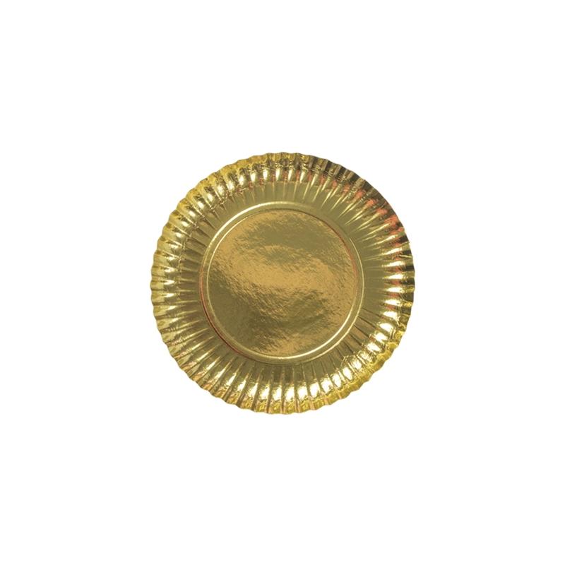 Platos Estriados de Oro 10 cm. (100 u.)