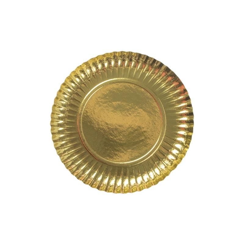 Platos Estriados de Oro 18 cm. (100 u.)