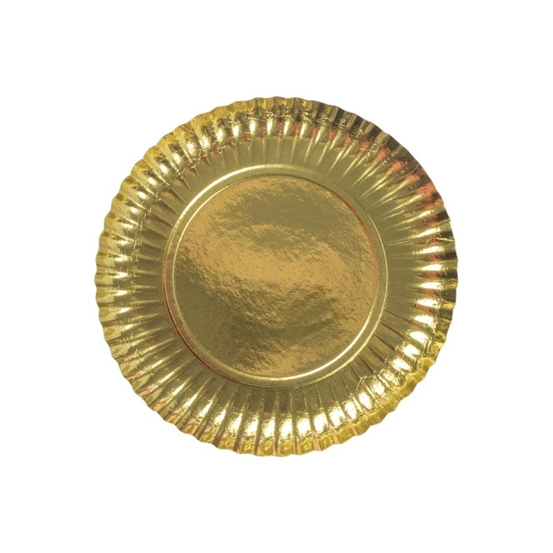 Platos Estriados de Oro 21 cm. (100 u.)