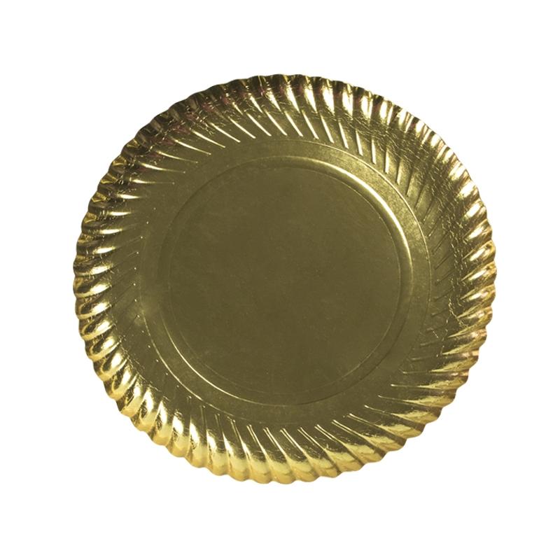 Platos Estriados de Oro 27 cm. (100 u.)