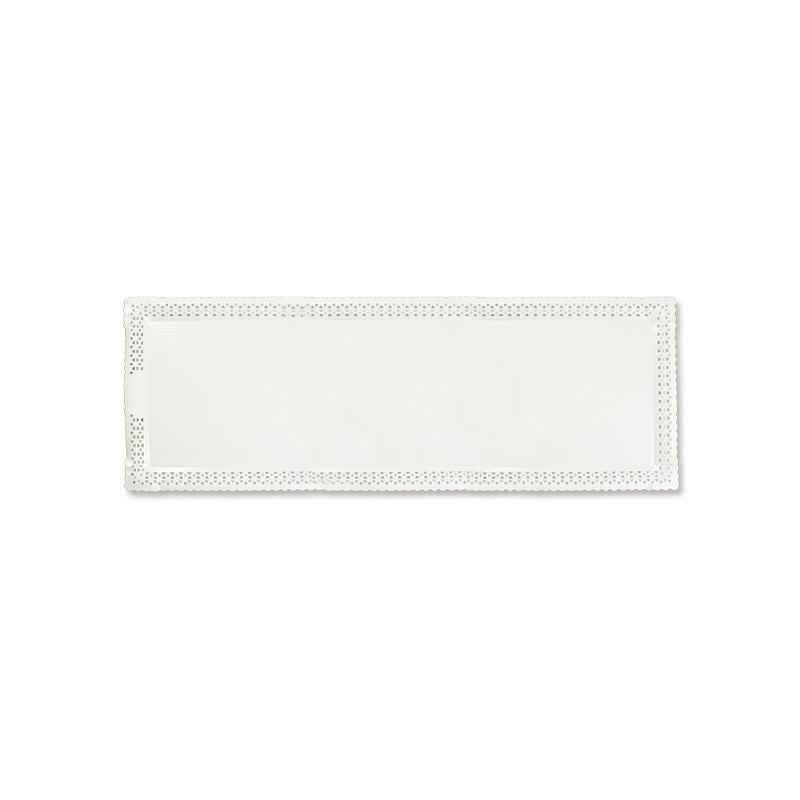 Bandejas Zeus Blancas Anónimas 15X38 cm. (100 u.)
