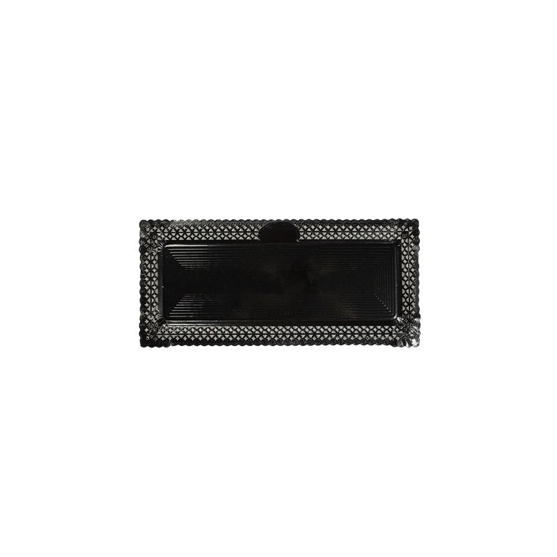 Bandejas Zeus Negras Anónimas 15X31 cm. (100 u.)