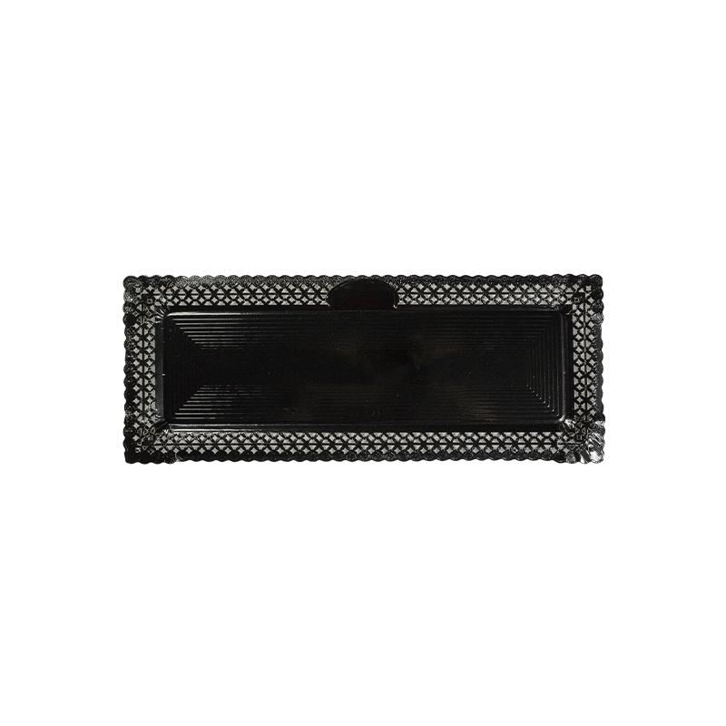 Bandejas Zeus Negras Anónimas 17X42 cm. (100 u.)
