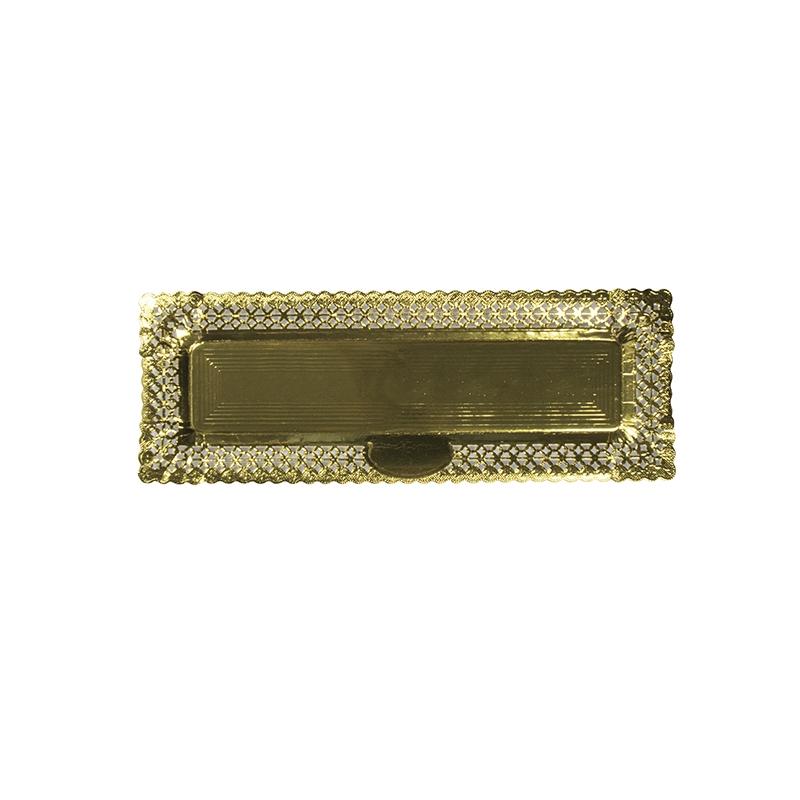 Bandejas Zeus Oro Anónimas 15X38 cm. (100 u.)