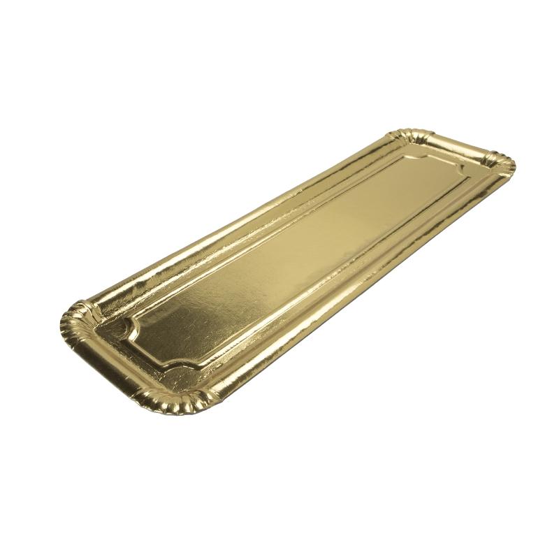 Bandejas de Tronco de Oro 12 X 38 cm. (100 u.)