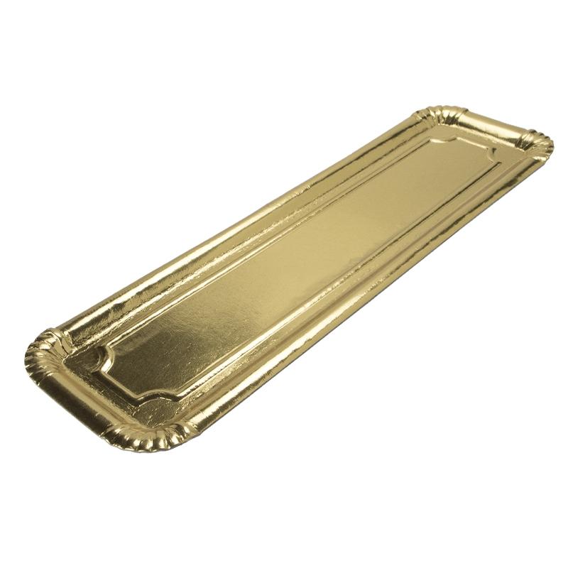 Bandejas de Tronco de Oro 15 X 44 cm. (100 u.)