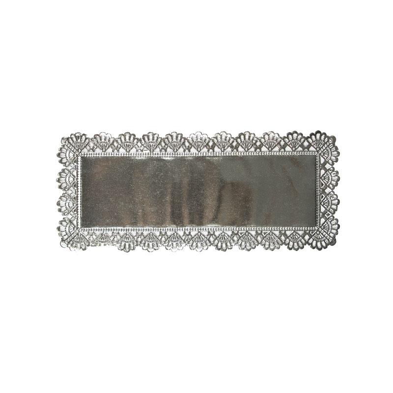 Blondas de Plata Calada de 20X40 cm. (100 u.)