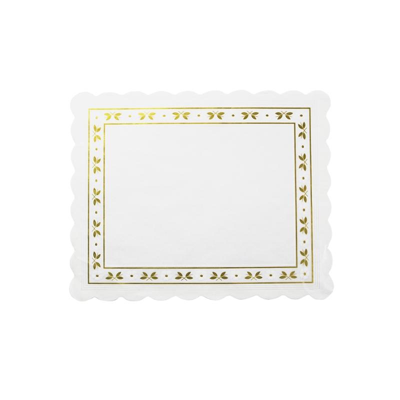 Blondas de Parafina Blanca de 26X32 cm. (100 u.)