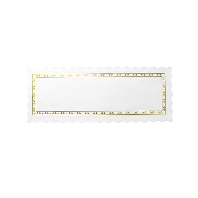 Blondas de Parafina Blanca de 14X39 cm. (100 u.)