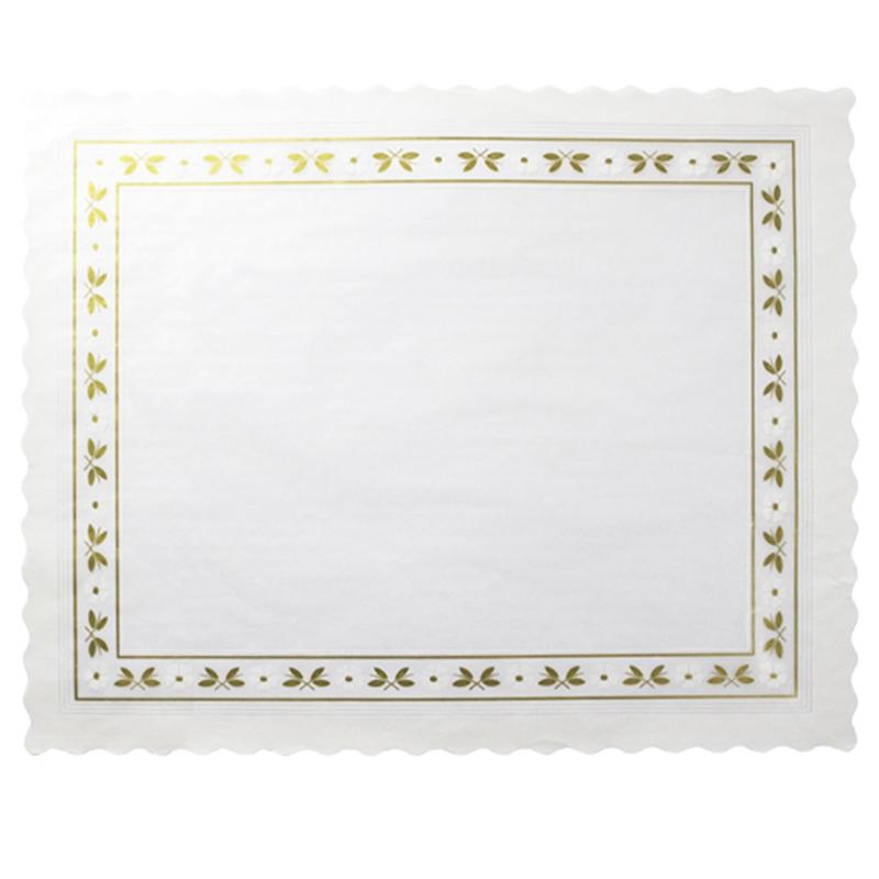 Blondas de Parafina Blanca de 53X63 cm. (100 u.)