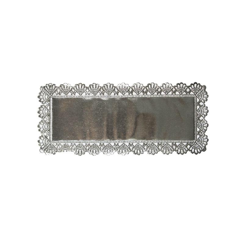 Blondas de Plata Calada de 18 X 50 cm. (100 u.)