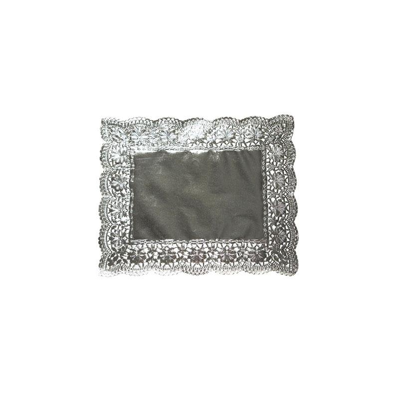 Blondas de Plata Calada de 15 X 21 cm. (100 u.)