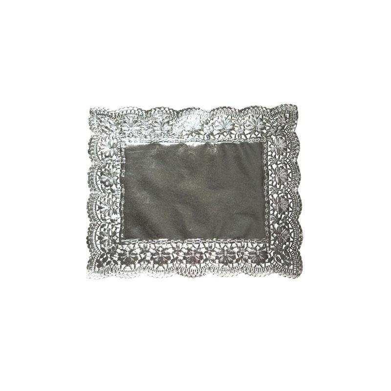 Blondas de Plata Calada de 17 X 24 cm. (100 u.)