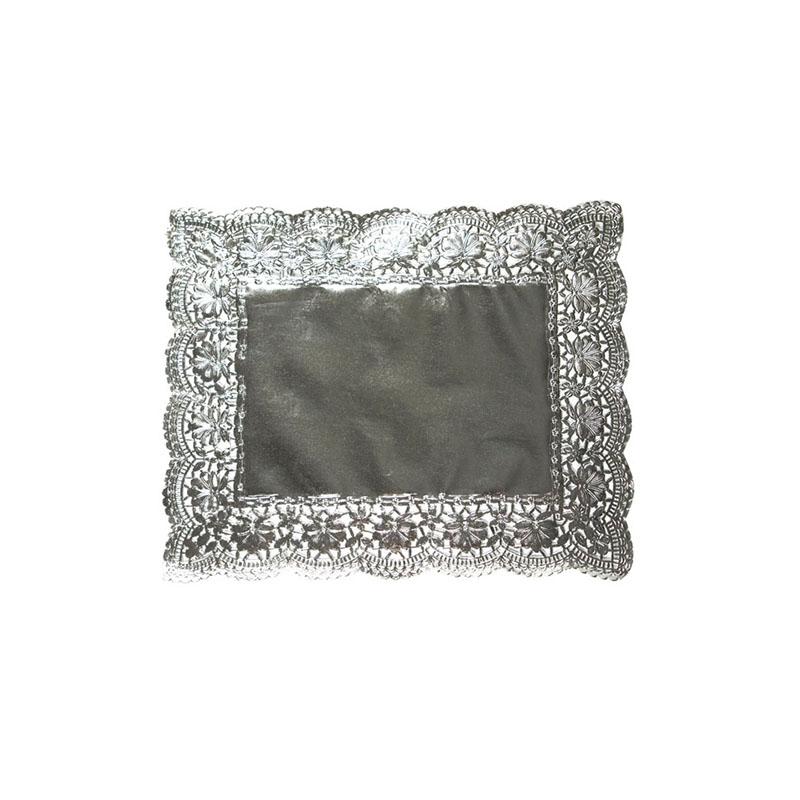 Blondas de Plata Calada de 21 X 27 cm. (100 u.)