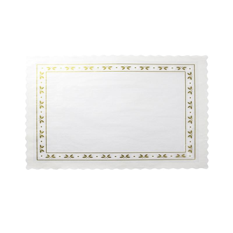 Blondas de Parafina Blanca de 21 X 37 cm. (100 u.)