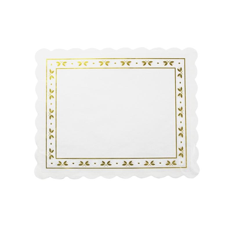 Blondas de Parafina Blanca de 28 X 36 cm. (100 u.)