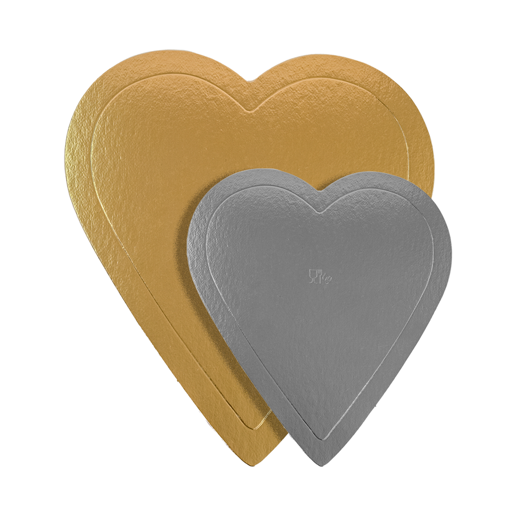 Discos Oro Corazón 18cm. (25 u.)