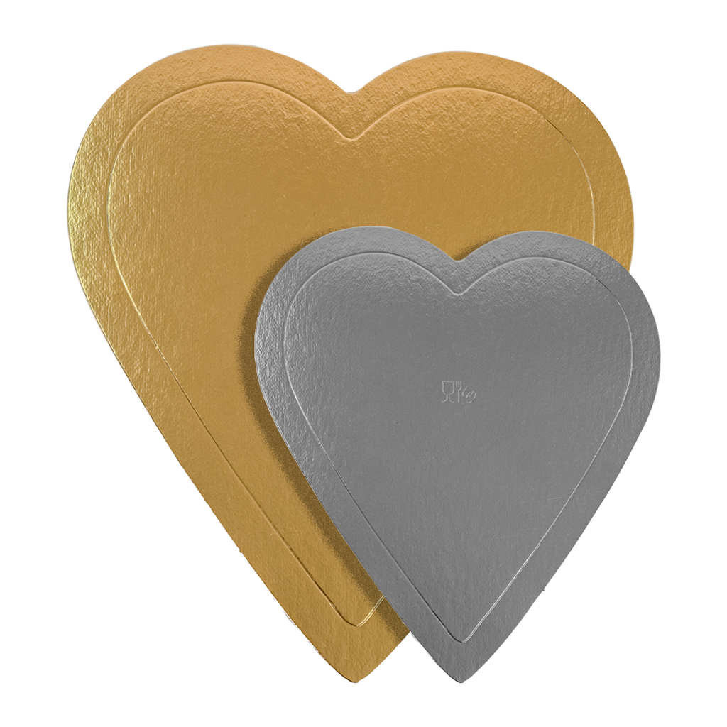 Discos Oro Corazón 21cm. (25 u.)
