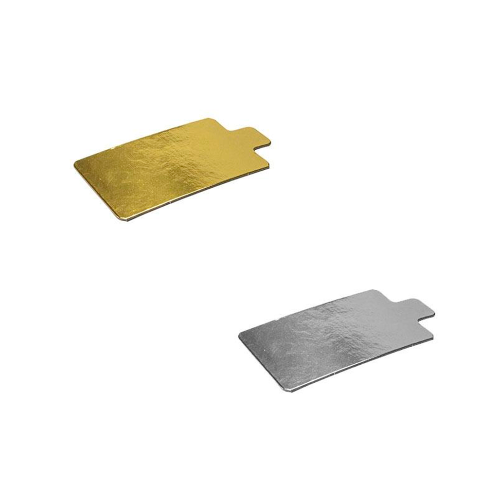 Formato Metalizado Oro/Plata Ovalado con Pestaña de 10X6,2