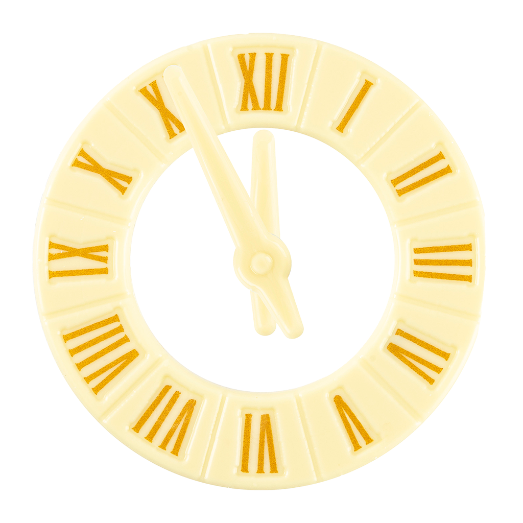 Reloj Chocolate Blanco Ø12 cm (10 Sets)