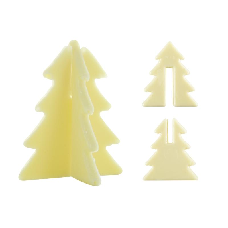 Abetos 3D Chocolate Blanco 50 X 40 y 30 X 25 mm. (45 u.)