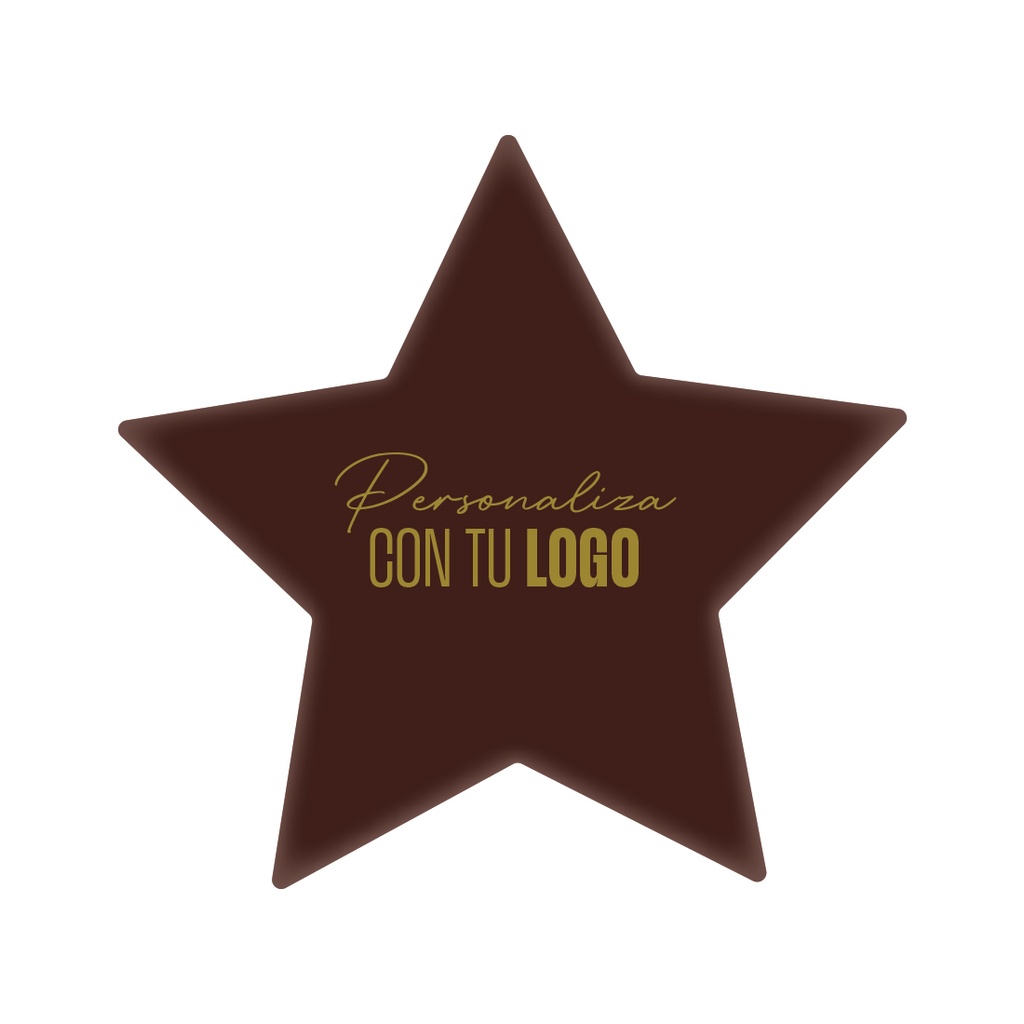 Estrellas Chocolate Personalizadas Ø 90 mm. (60 u.)