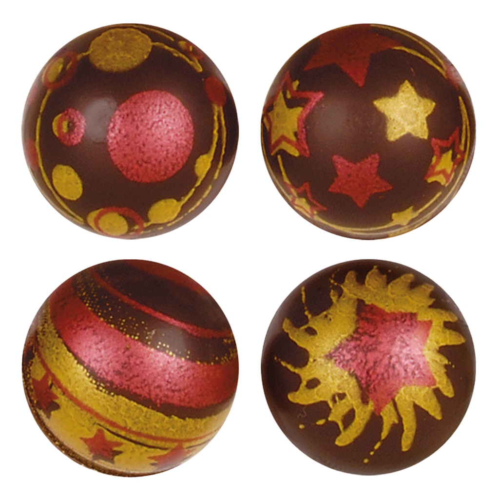 Esferas 3D Chocolate Negro Ø 28 mm. (96 u.)