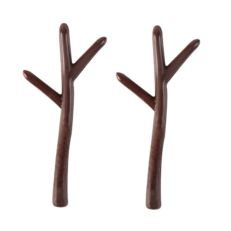 Brazos Muñeco de Nieve Chocolate Negro 75x35 mm (50 Sets)