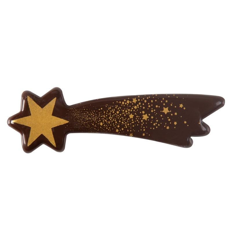 Placa Estrella Fugaz Chocolate Negro 68x20 mm (100 u.)