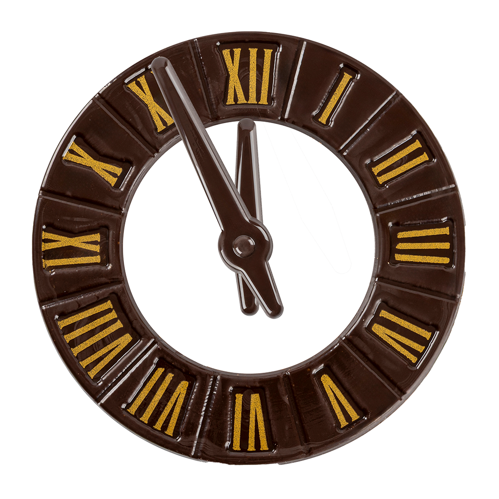 Reloj Chocolate Negro Ø12 cm (10 Sets)