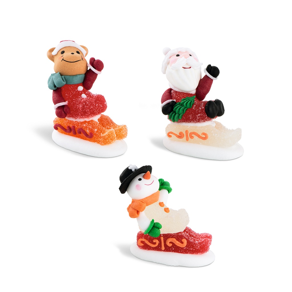 Surtido Navideño Figuras en Trineo Gominola 60X60 mm. (24 u.)