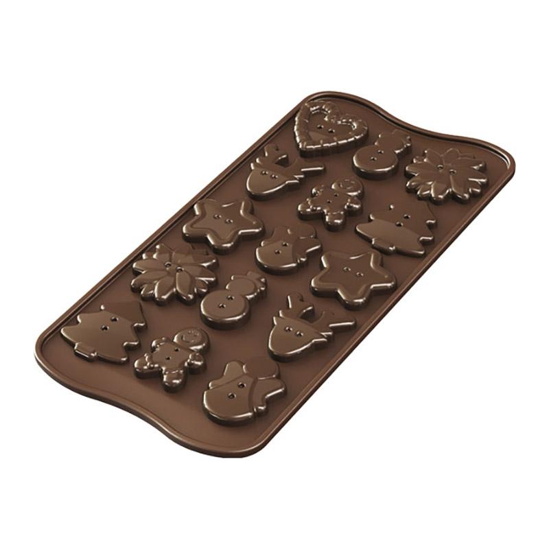 Molde de Silicona Bombónes Navidad 35X35 mm. 15Pcs (1 u.)