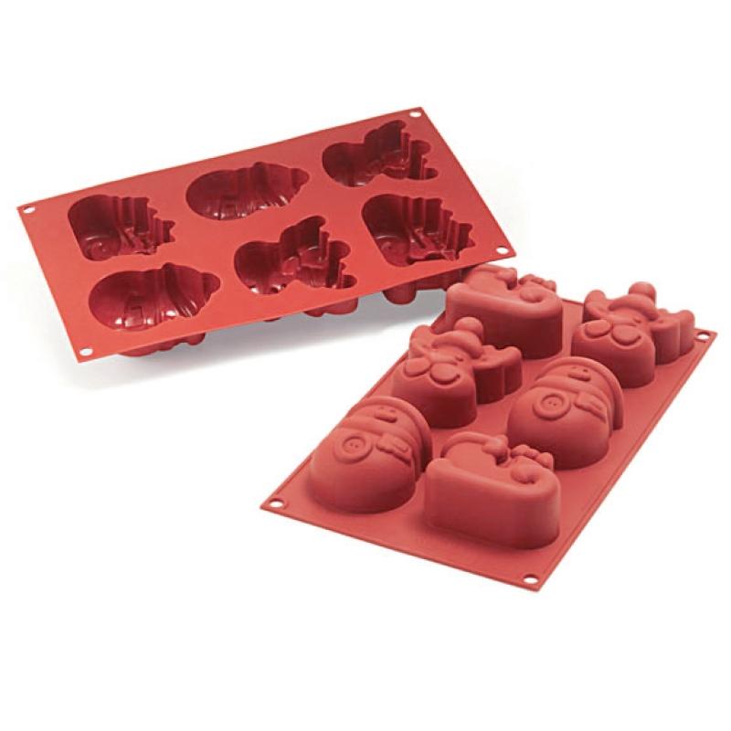 Molde de Silicona Funny Christmas 78,5X73X37 mm. 115 ml. 6 Pcs (1 u.)