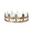Coronas de Roscón Grabadas "Flor de Lis Oro" (100 u.)