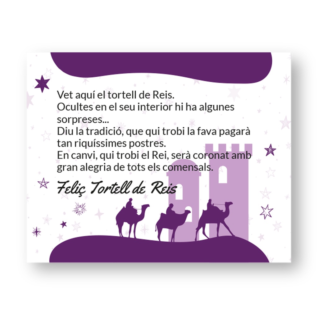 Tarjetas de Reyes Cartulina Catalán