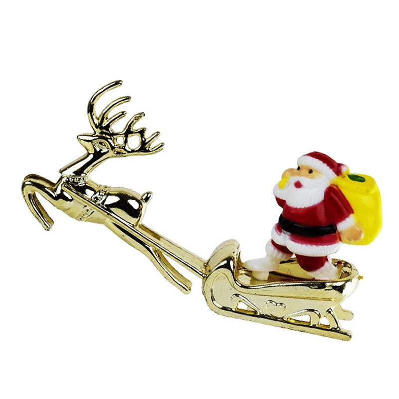Papa Noel Trineo Dorado 90X40 mm. (48 u.)