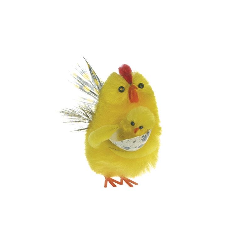 Gallo con Cria en Huevo 60 mm. (18 u.)