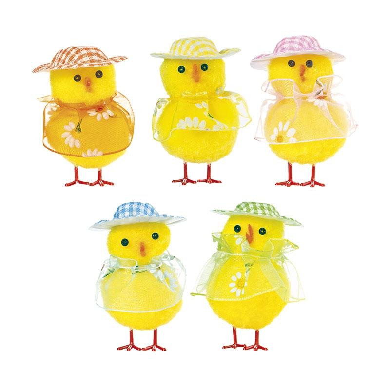 Gallina con Vestido y Sombrero 60 mm.