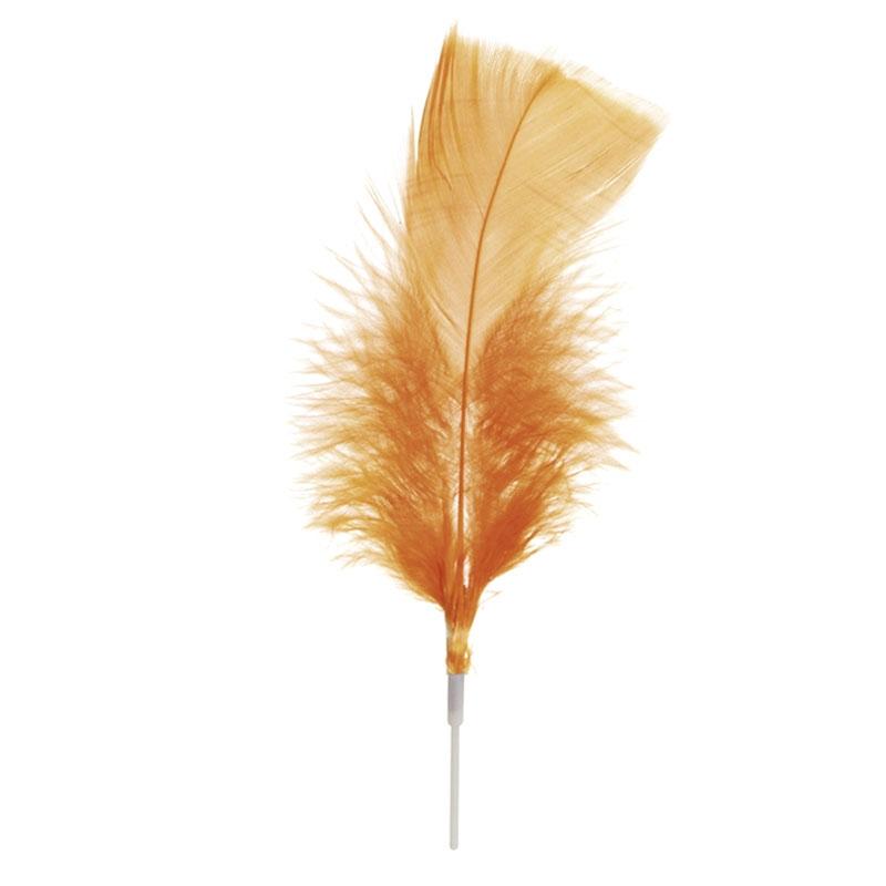 Plumas Grandes Naranjas 230 mm. (200 u.)