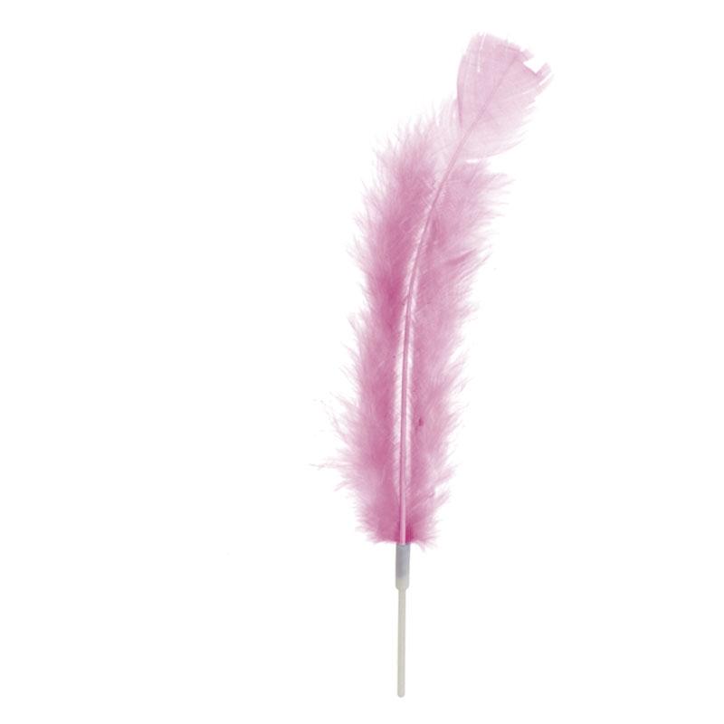 Plumas Grandes Rosas 230 mm. (200 u.)