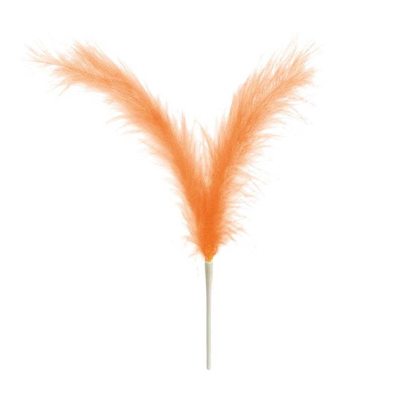 Plumas Dobles Naranjas 220 mm. (200 u.)