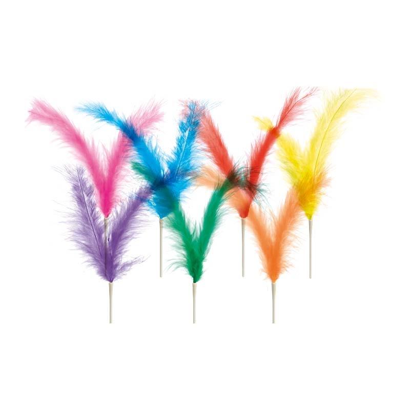 Plumas Surtidas Dobles 220 mm. 12u.