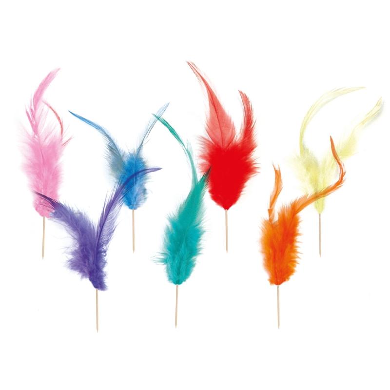 Plumas Pequeñas Pick de madera Colores Surtidos (200 u.)