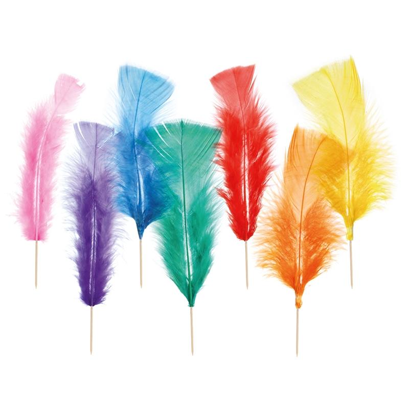 Plumas Surtidas Grandes Pick de madera  (200 u.)