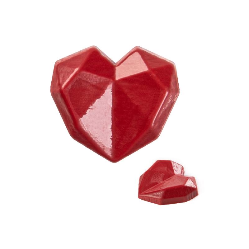 Corazón Origami Ø 30 mm. Chocolate Blanco (105 u.)