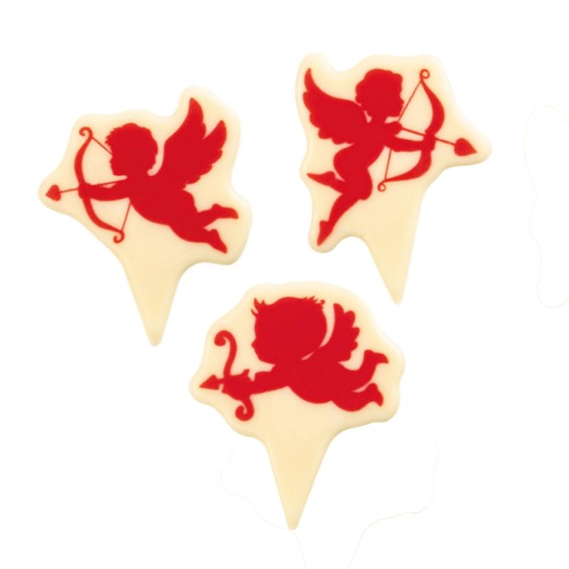 Pick Cupido 58 X 45 mm. Chocolate Blanco (75 u.)