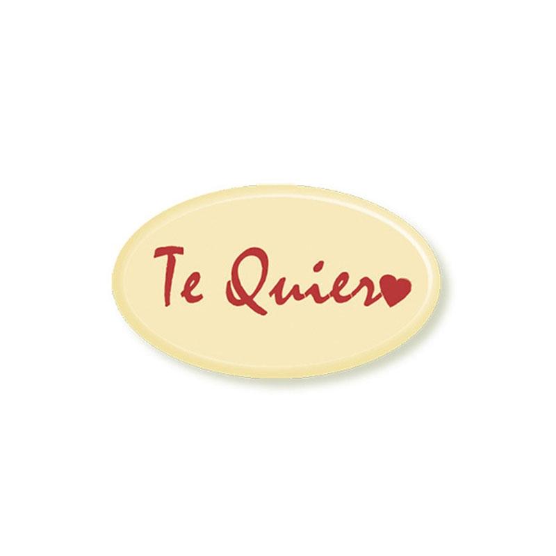 Placa Oval Te Quiero 39 X 23 mm. (280 u.)