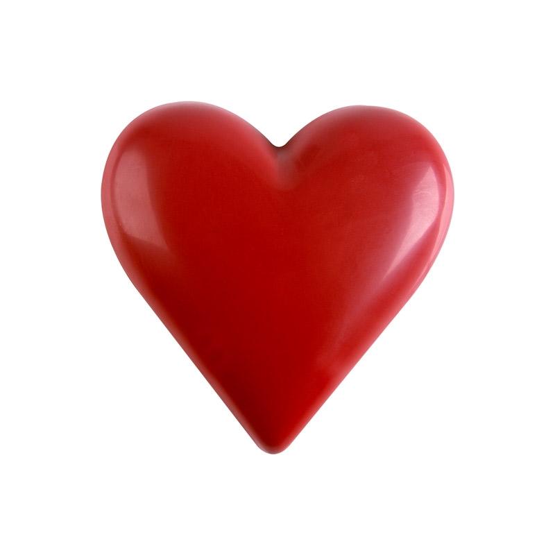 Corazón Chocolate Blanco 3D Ø 60 mm. (12 u.)