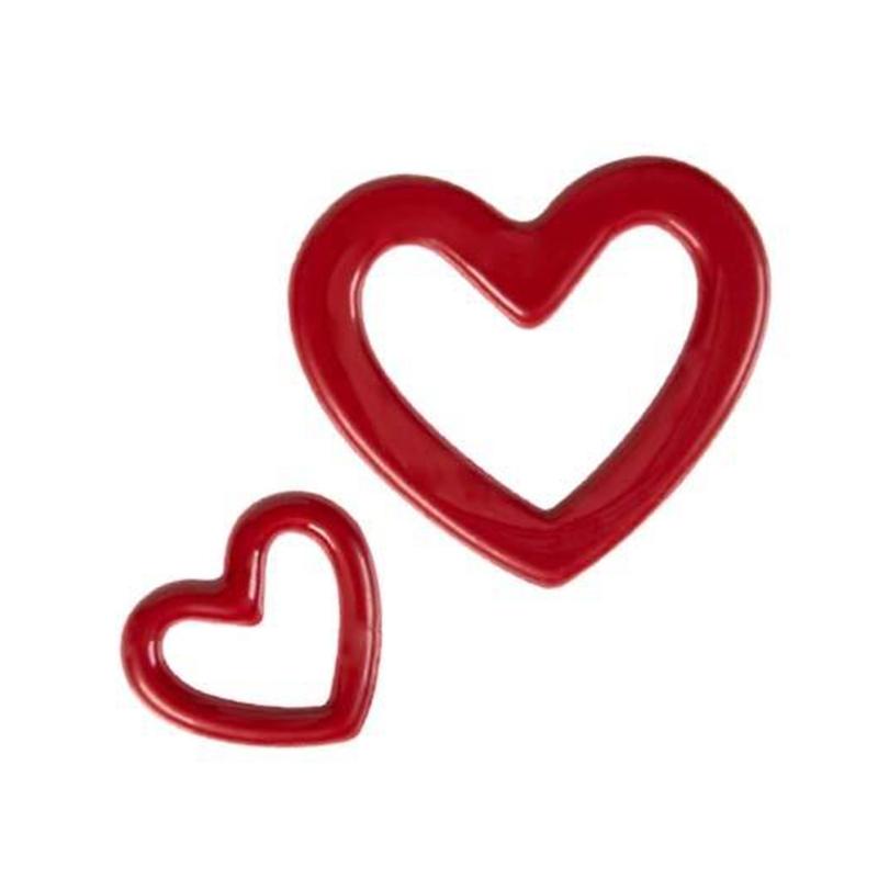 Silueta Corazones Chocolate Negro ø40 y ø65 mm (66 u.)